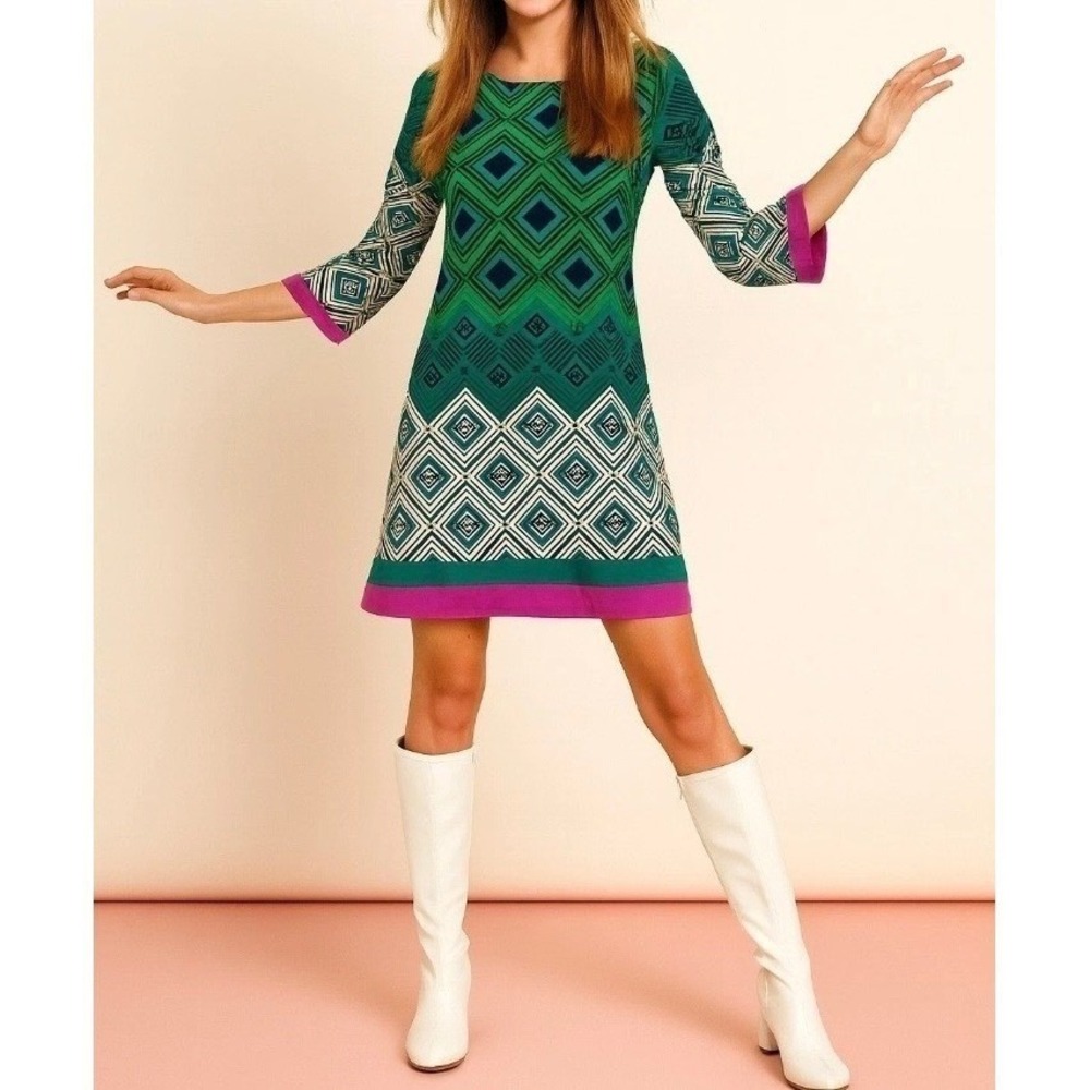 Eliza J Short Retro Mini Dress Groovy Mix